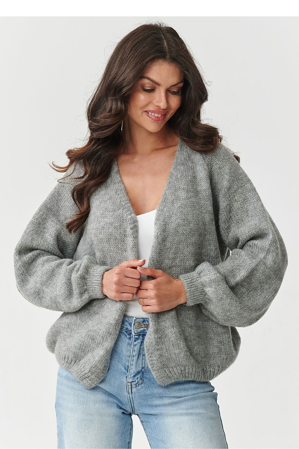 Cardigan model 217369 Makadamia